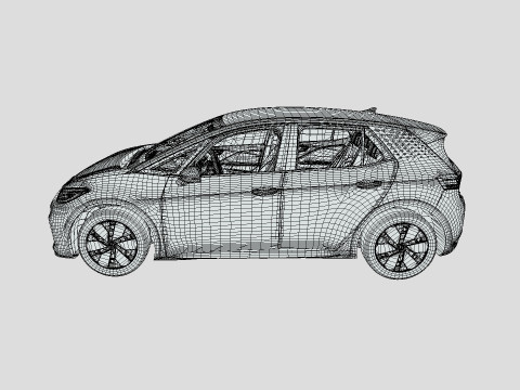 Volkswagen ID3 2024 3D Model