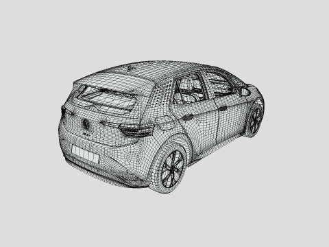 Volkswagen ID3 2024 3D Model