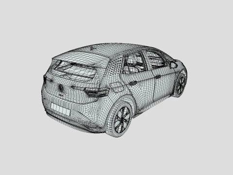 Volkswagen ID3 2024 3D Model