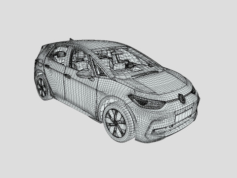Volkswagen ID3 2024 3D Model