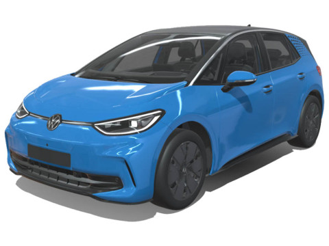 Volkswagen ID3 2024 3D मॉडल