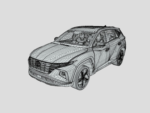 Hyundai Tucson 2025 3D 모델