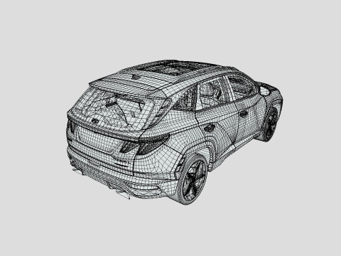 Hyundai Tucson 2025 3D 모델