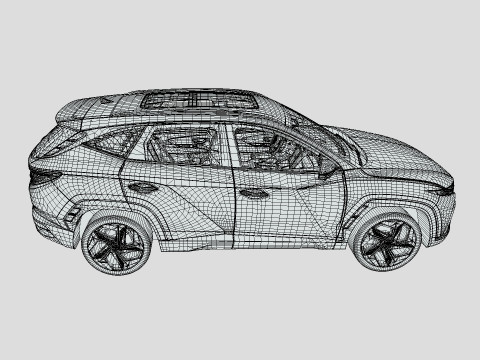 Hyundai Tucson 2025 3D 모델
