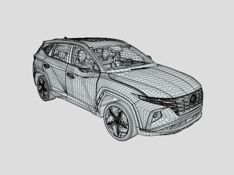 Hyundai Tucson 2025 3D 모델