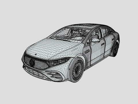 Mercedes-Benz EQS 580 2024 Modelo 3D