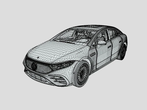 Mercedes-Benz EQS 580 2024 3D Model