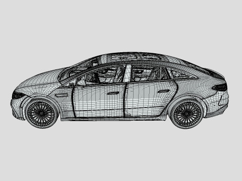 Mercedes-Benz EQS 580 2024 Modelo 3D