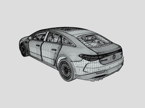 Mercedes-Benz EQS 580 2024 Modelo 3D