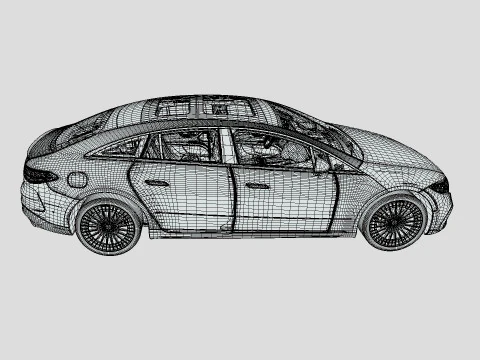 Mercedes-Benz EQS 580 2024 3D Model
