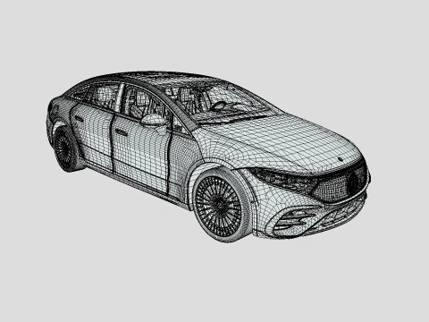 Mercedes-Benz EQS 580 2024 3D Model