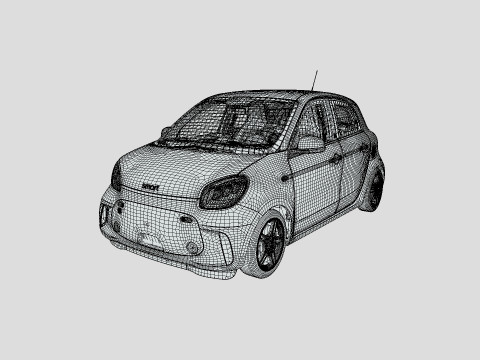 Smart EQ Forfour 2020 3D 모델