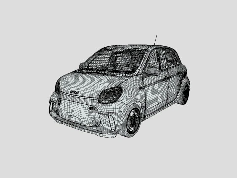 Smart EQ Forfour 2020 3D Model