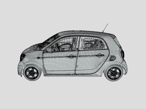 Smart EQ Forfour 2020 3D 모델