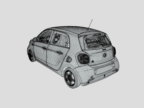 Smart EQ Forfour 2020 3D 모델