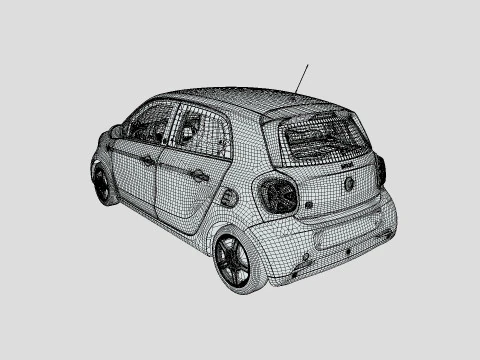 Smart EQ Forfour 2020 3D Model