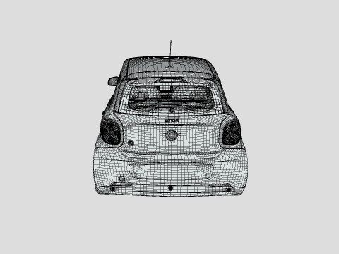 Smart EQ Forfour 2020 3D 모델