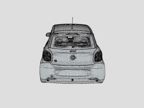 Smart EQ Forfour 2020 3D Model