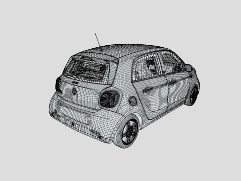 Smart EQ Forfour 2020 3D 모델