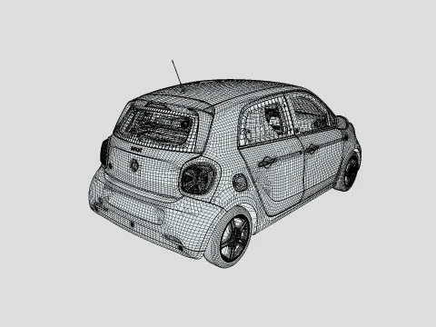 Smart EQ Forfour 2020 3D Model