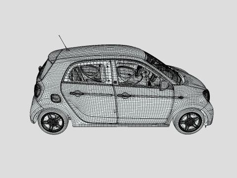 Smart EQ Forfour 2020 3D 모델