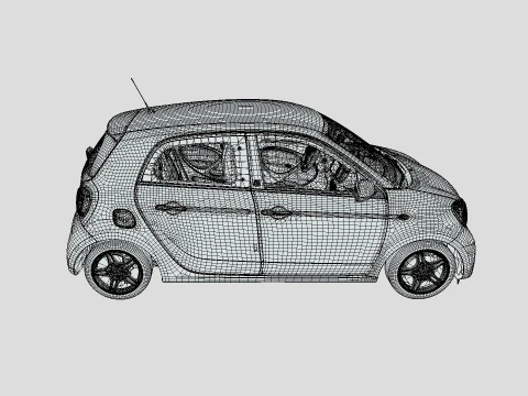 Smart EQ Forfour 2020 3D Model