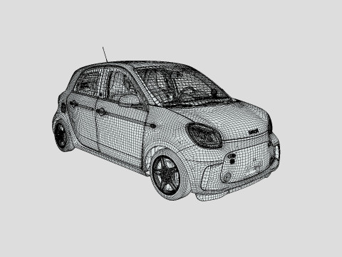 Smart EQ Forfour 2020 3D 모델