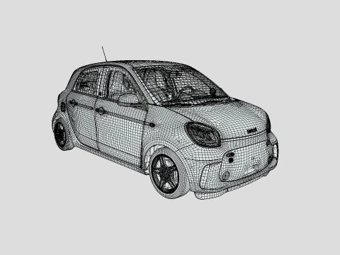 Smart EQ Forfour 2020 3D Model