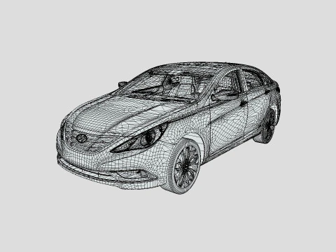 Hyundai Sonata 2011 3D Model