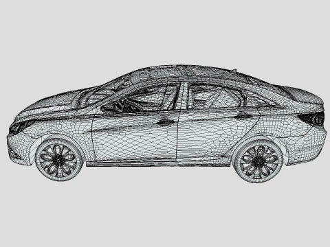 Hyundai Sonata 2011 3D Model
