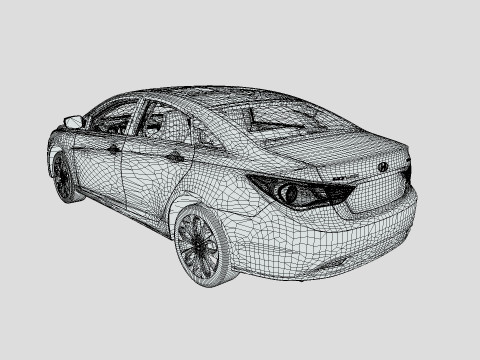 Hyundai Sonata 2011 3D Модель
