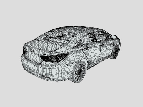 Hyundai Sonata 2011 3D Модель