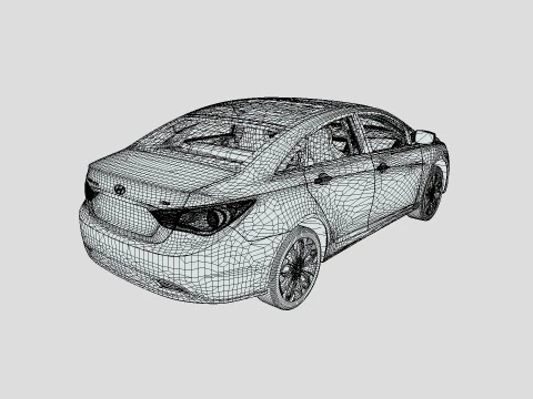 Hyundai Sonata 2011 3D Model