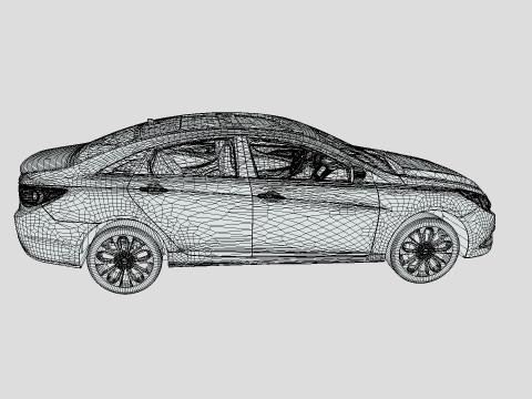 Hyundai Sonata 2011 3D Модель