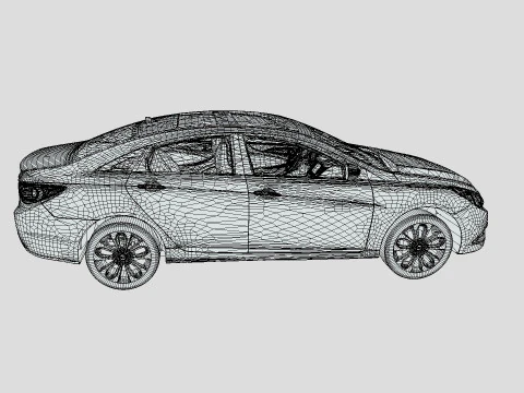 Hyundai Sonata 2011 3D Model