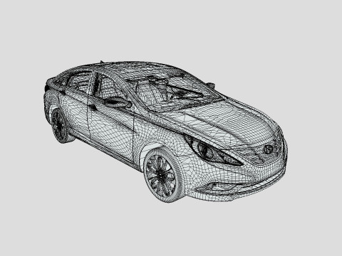 Hyundai Sonata 2011 3D Модель