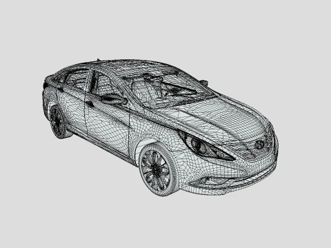 Hyundai Sonata 2011 3D Model