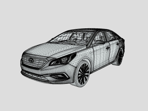 Hyundai Sonata 2015 3D Модель