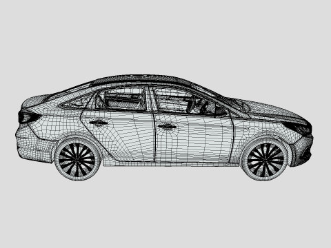 Hyundai Sonata 2015 3D Модель