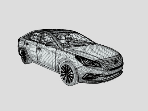 Hyundai Sonata 2015 3D Модель