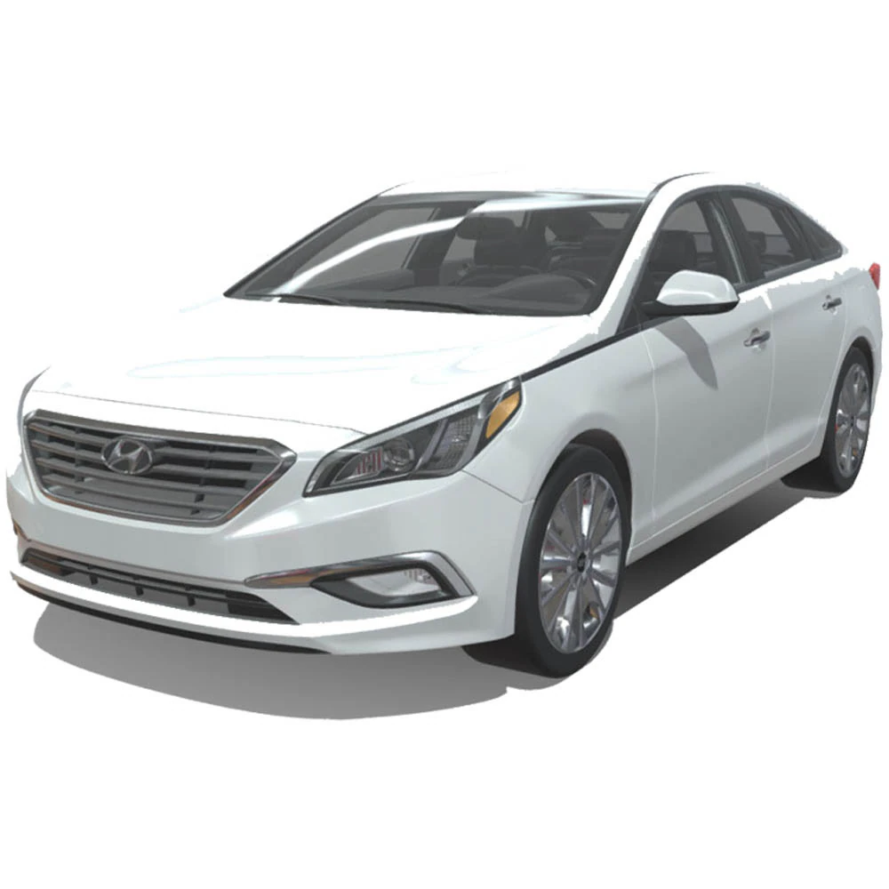 Hyundai Sonata 2015 3D Model .c4d .max .obj .3ds .fbx .stl .blend 