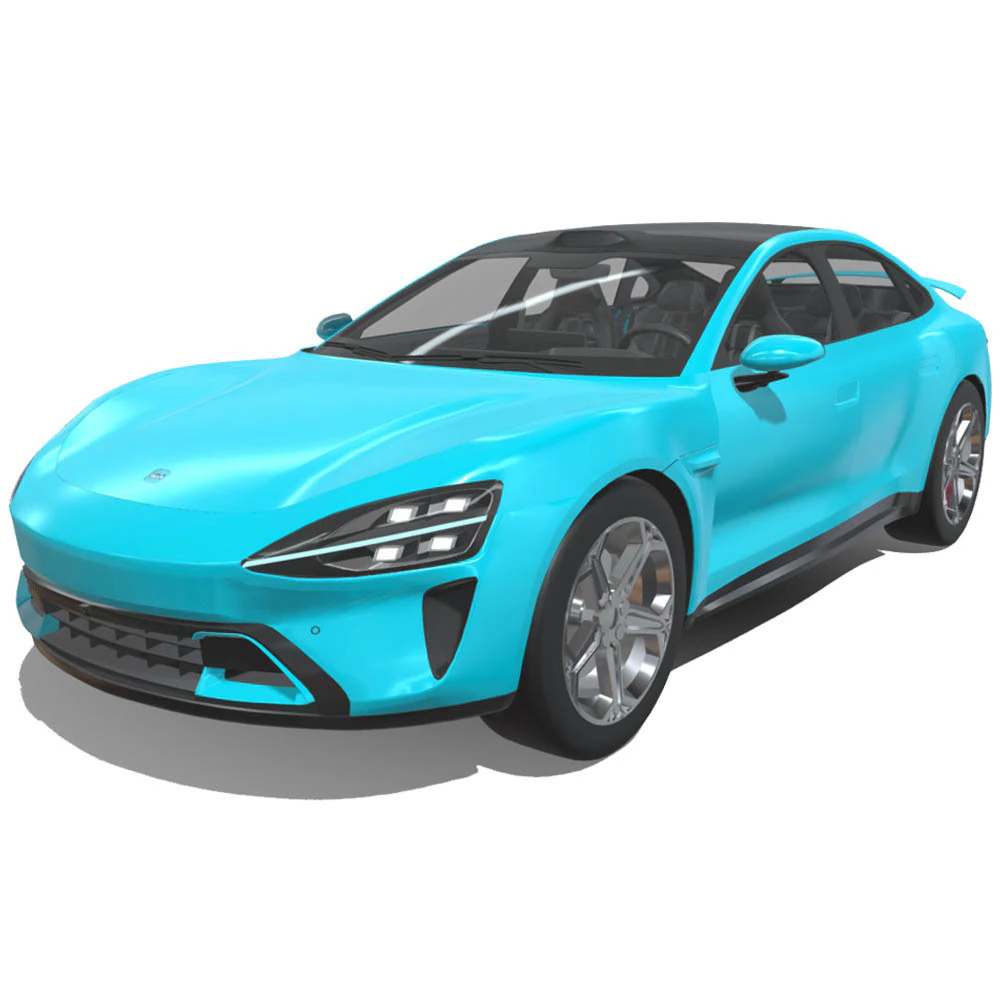 Xiaomi SU7 2024 3D Model .c4d .max .obj .3ds .fbx .stl .blend 