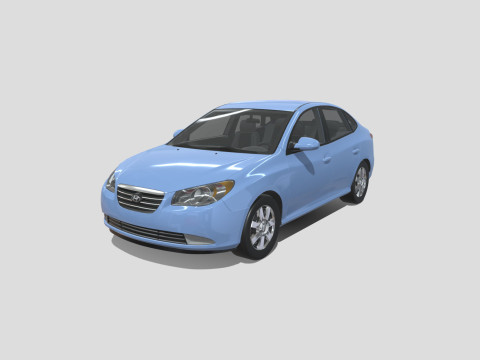 Hyundai Elantra 2007 3D 모델