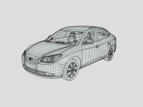 Hyundai Elantra 2007 3D 모델