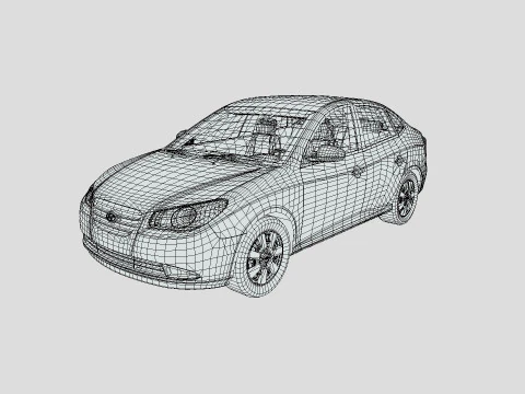 Hyundai Elantra 2007 3D Model