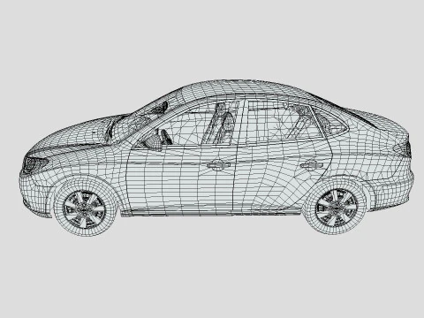 Hyundai Elantra 2007 3D Model