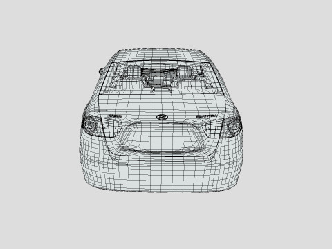 Hyundai Elantra 2007 3D 모델