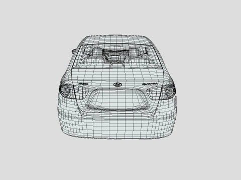 Hyundai Elantra 2007 3D Model