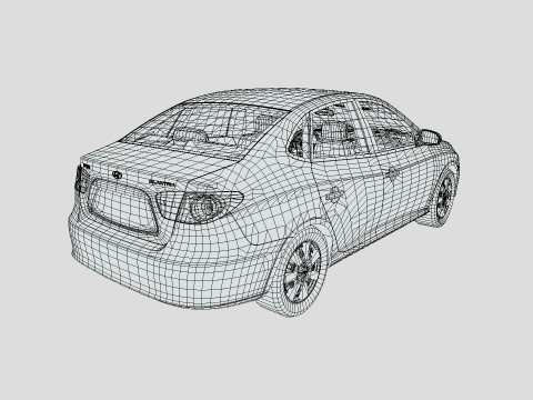 Hyundai Elantra 2007 3D 모델