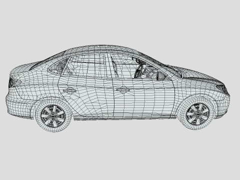 Hyundai Elantra 2007 3D Model